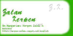 zalan kerpen business card